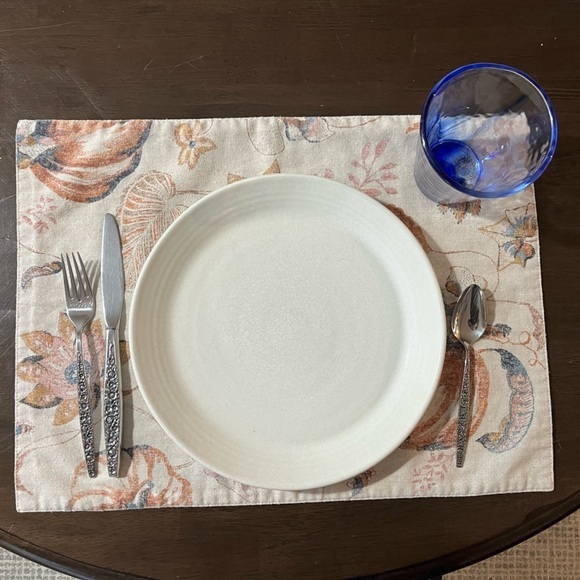 4 Placemats Pumpkin Patch 18”x 13” Beige, Blue, Orange & Blush Dinning mats - Picture 9 of 9